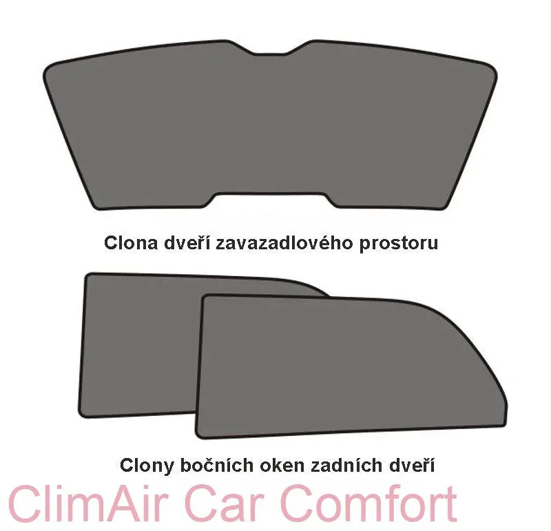 kat.č. CLI-10273 AC - Sluneční clony - sada (3 díly), Kia Sportage, SUV, 5-dveř., 2022-